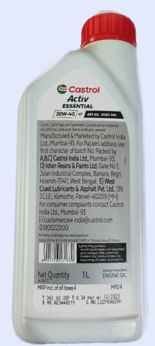 Image of Castrol Go 4t 20w-40 Oil for Motorcycles with Trizone Technology (1L)