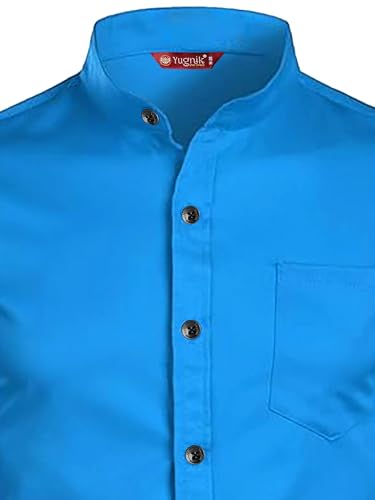 Image of Men's Slim Fit Beige Color Cotton Blend Casual Shirt