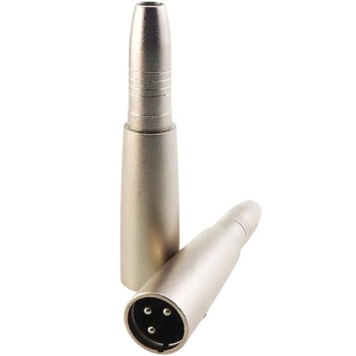Adaptador XLR macho a jack hembra 6.35mm, pack 2 miniatura 1