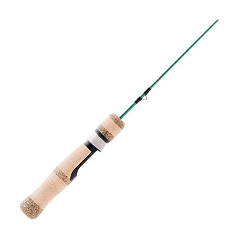 Fenwick Elite Tech Ice Fishing Spinning Rod, Blue, Cork, 28"-Medium-1pc Cover
