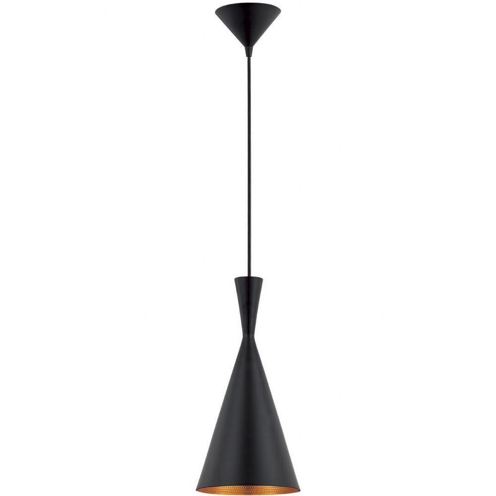 Bronx 1 Light Small Pendant with Black Finish
