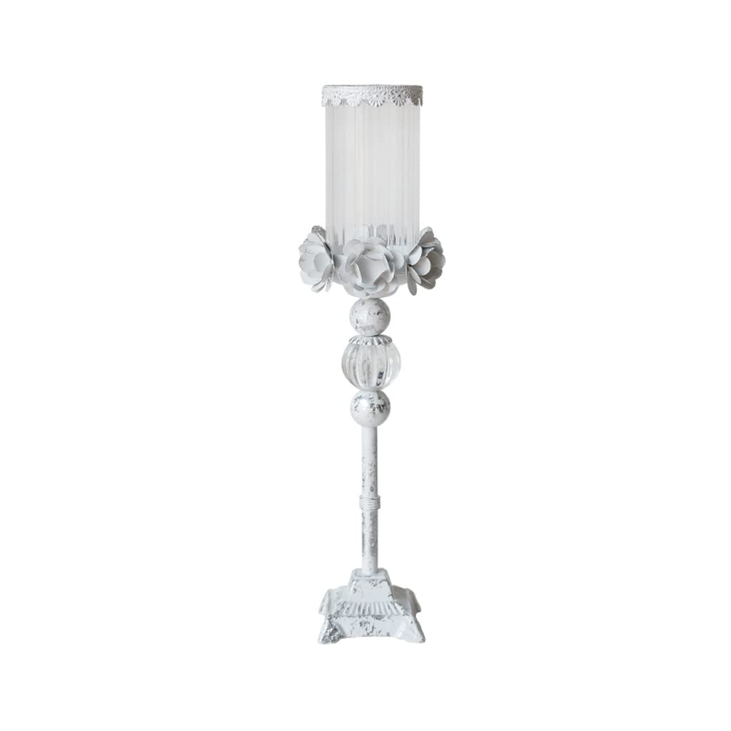 Bougeoirs en verre de style cristaux facettés pour décoration chic de salon