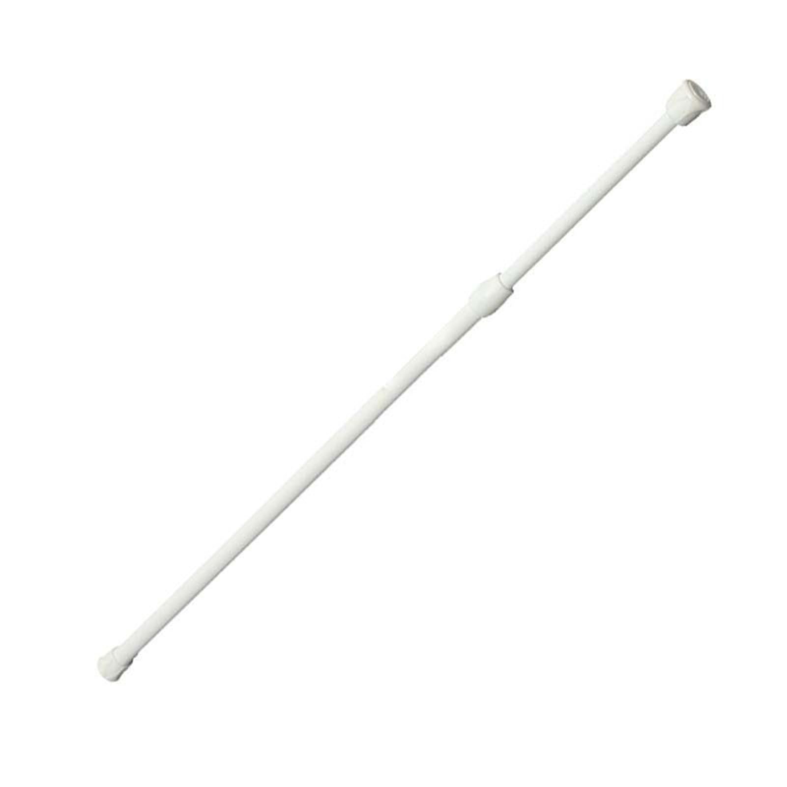 Ulafbwur White Window Curtain Telescopic Tension Extendable Curtain Window Shower Hanger Closet Hanging Rod