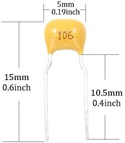 Youmile 500PCS Multilayer Ceramic Capacitors Assortment Kit 10 Values 0.1uF-10uF For Electronic DIY With Jump Wire