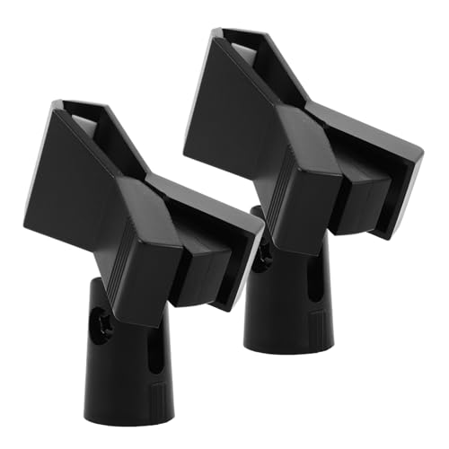 Toddmomy 2 Pack Universal Clip for Stand Mic Holder Adjustable Clamp Desk Clip Metal Screw Adapter