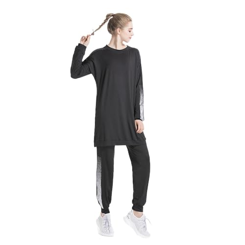 Women Muslim Tracksuits Modest Muslim Sportswear Set 2 Piece Sweatsuits Outfits for women4