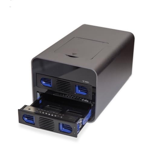Image of USB 3.2 (10Gbps) Type-C 2 Bay 2.5 Inch and 3.5 Inch SATA Hard Drive + 2 Bay M.2 NMVe Combo External Hard Drive Enclosure