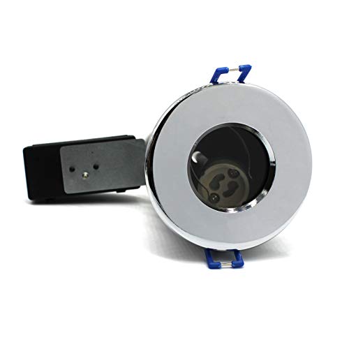 sanlumia 4 X LED Fire Rated Downlight Can GU10 Recessed Ceiling Twist & Lock Interchangeable Downlight IP65 Chrome sanlumia 4 X LED Fire Rated Downlight Can GU10 Recessed Ceiling Twist & Lock Interchangeable Downlight IP65 Chrome