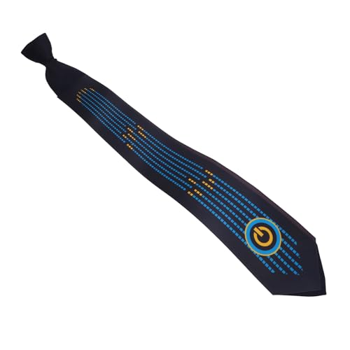 Hyuduo Cravate Lumineuse à LED, Cravate Lumineuse Activée par le Son avec 5 Modes d'éclairage pour les Fêtes et les Concerts, Accessoire de Fête pour Hommes et Femmes