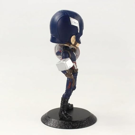 Image of Anime Cartoon Character Q Posket Action Figure | Limited Edition | Attractive Lightweight Durable Toy Figures for Home Decors Office Desk and Study Table (Captain America)