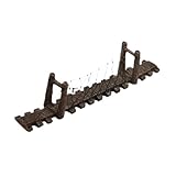 OUOULAJY Decoración para pecera de acuario, puente, adorno para mesa, escritorio, L, marrón oscuro