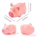 HAKACC 20 PCS Mini Squishies Pig Bath Toys, Pink Rubber Squeaky Baby Bathtub Toys for Baby Shower Party Favors