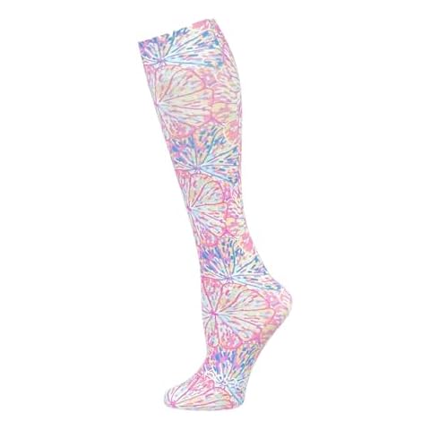 Hocsocx Citrus Pink Blossoms Socks Performance Liner Moisture-Wicking Protection for Field Hockey, Ice Hockey, and Soccer Cover