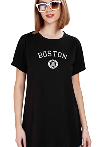 Image of WEET Women's Cotton Long Printed T-Shirt