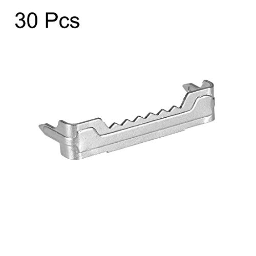 Image of uxcell No Nail Picture Hangers, 1 1 /2 Inch Nailess Zinc Plated for Frame Hanging, 30 Pcs (Silver)