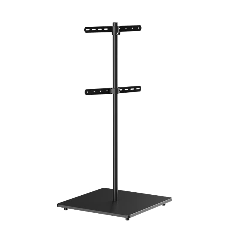 Atria TV Ständer Schwarz Bodenständer für 32–65 Zoll Fernseher, Höhenverstellbar mit Kabelmanagement, VESA 400x400, Stabiler Standfuß 35 kg, Modernes Design Fernseher Ständer