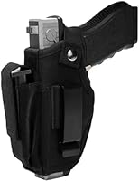 Peminkoo Taktisches Pistolenholster, verdecktes Pistolenholster, Links/rechts, Universal-Gürtelholster mit Magazinhalter für G1ock 17 19 Beretta M9