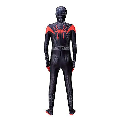 Miles Morales Spiderman Kostuum Unisex Kids Volwassen Halloween Suit Spandex Zentai Catsuit Christmas Carnaval Bodysuit Verjaardag Disease Spelen Jumpsuit,Black-Kid M (105~115) - Image 8