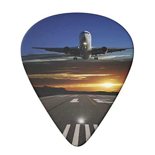 Airport Lot de 6 médiators pour guitare acoustique, guitare électrique, basse, ukulélé – fins, moyens et épais. - Les Beatles, Paul McCartney, John Lennon, RIngo Starr, George Harrison Airport Lot de 6 médiators pour guitare acoustique, guitare électrique, basse, ukulélé – fins, moyens et épais. – Image 4
