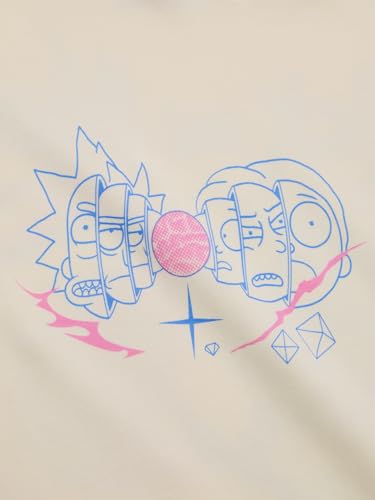 Image of The Souled Store Offical Rick and Morty: C-137 Men and Boys Short Sleeve Graphic Printed Oversized Fit Cotton Hooded T-Shirts Rick and Morty Netflix Tv Show Anime Cartoon Animated Character Themed