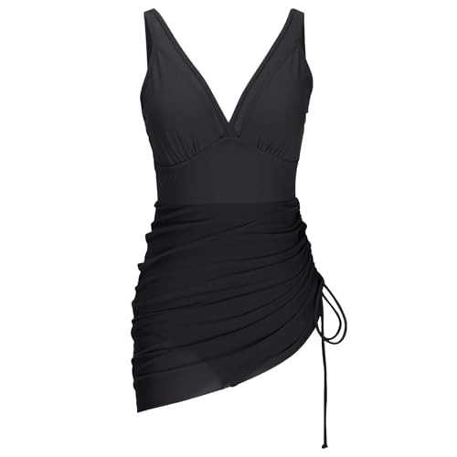 Robe de bain amincissante en maille avec jupe pour femme chic
