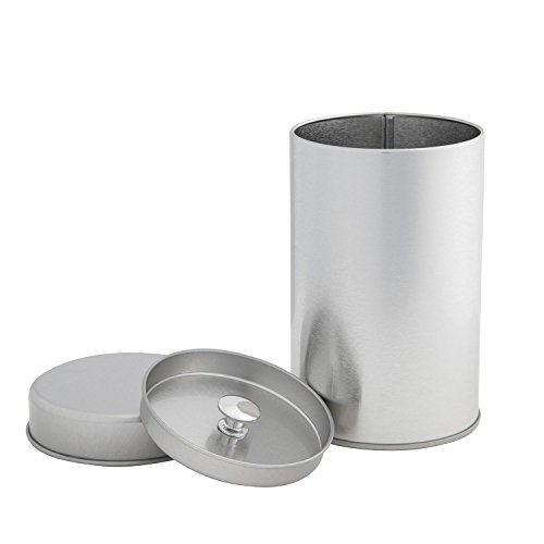 Tea Tin Canister with Airtight Double Lids for Loose Tea - Small Kitchen Canisters for Tea Coffee Sugar Storage, Loose Leaf Tea Tin Containers by SilverOnyx - Tea Canister - 1 pc - Thumbnail 7