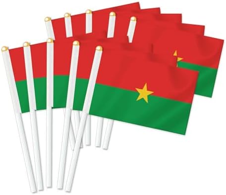 25 PCS Burkina faso Handheld Small Flag, Burkina Faso Flags Hand held Mini Decor Decoration Banner image 5