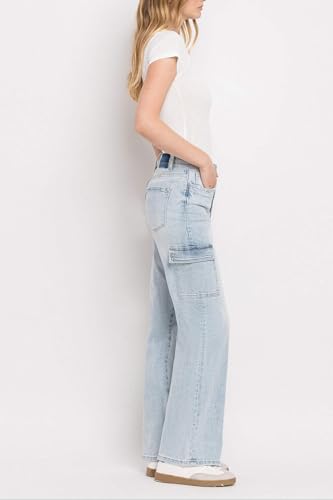 Vervet Denim - 90s Vintage Super High Rise Cargo Straight Jeans - T57903