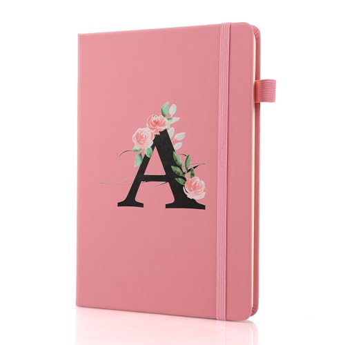 MHwan Diario Personal, Journal A5 Rosa Personalizada A-Z con Nomb...