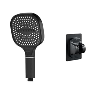 Artewie Duschkopf mit 3 Sprühmodi Schwarz