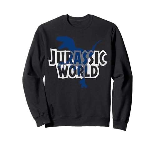 Sweatshirt Crewneck Blue Jurassic World pour fans de dinosaures