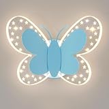  Lampe Murale LED 10W avec interrupteur, Chambre D\'enfant Applique Murale Butterfly avec Prise et Câble Spot Mural Veilleuse Papillon Garçon Fille Lampe de Chevet Chambre Enfant 3 Couleurs Dimmable