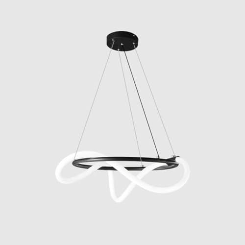 Luminaire scandinave en ficelle de silicone noir 50cm pour salon moderne