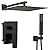 annazom Oil Rubbed Bronze rain Shower Faucet Set Shower System 12 Inches Square Shower Head with Handheld, Waterfall Showerhead, All Metal Shower Faucet Trim Repair Kits (Contain Shower Valve)