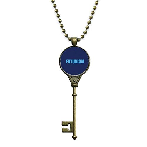 OFFbb-USA Modern Literary Trends Futurism Key Necklace Pendant Tray Embellished