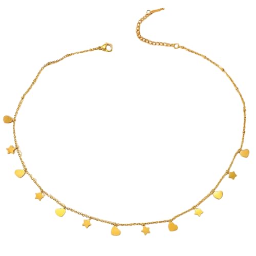 Chaîne de cou à la mode avec pendentif étoiles pour un look d'été