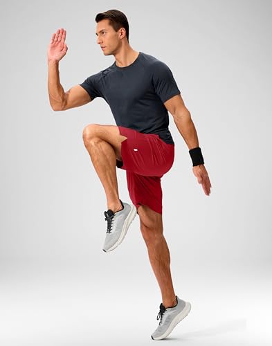 Image of Soothfeel Men's Running Shorts with Zipper Pockets 9 inch / 7 inch / 5 inch Quick Dry Eight Basketball Gym Workout Athletic Shorts