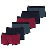 Wäsche & Lingerie Schiesser - Teens Boys - Shorts - Pants - 6er Spar-Pack (164 Dunkelblau/Rot/Blau)