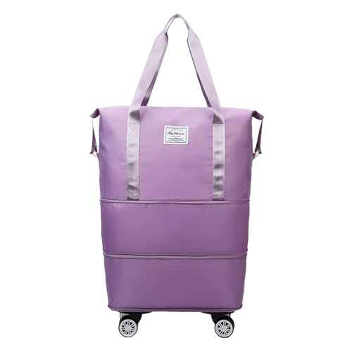 Wheeled Travel Bag – Rolling Duffel Bag with Expandable Storage, Lightweight Waterproof Case | Portable Duffle Luggage with Rollers for Business Trips, Weekend Getaways, Holidays, and Daily Commute