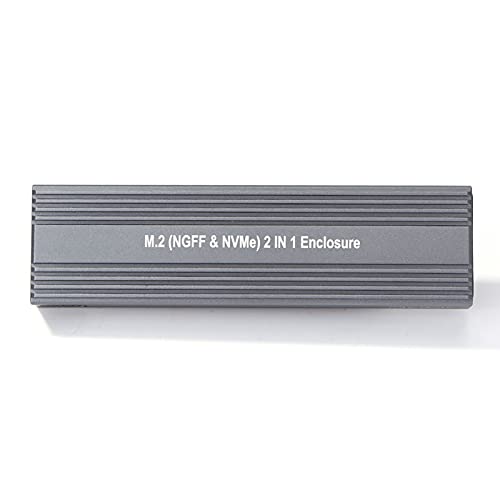 Baugger Gabinete M2 SSD Gabinete NVME M.2 para USB Tipo C 3.1 Adaptador SSD para Dual Protocol NVME
