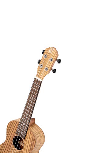 ORTEGA Ukulélé Concert Gaucher Série Timber – Zebrawood Naturel + Housse luxe (RFU11Z-L) - Les Beatles, Paul McCartney, John Lennon, RIngo Starr, George Harrison ORTEGA Ukulélé Concert Gaucher Série Timber - Zebrawood Naturel + Housse luxe (RFU11Z-L) – Image 6