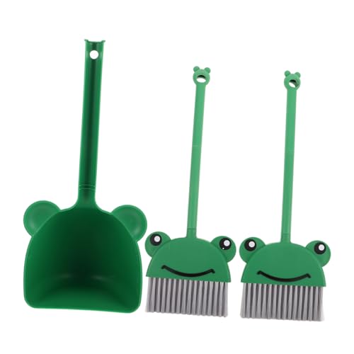 BRIGHTFUFU 1Set Cleaning Set Cute Cartoon Broom and Dustpan for Lightweight Frog Broom Set for Home and Kindergarten Little Helper Cleaning Tools for Boys