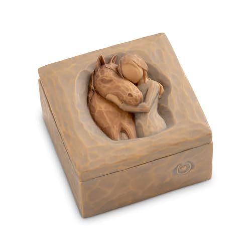 Willow Tree Quiet Strength, Always There for Me, Expresses Love for Horses with Message of Friendship and Caring, For Jewelry, Sculpted Hand-Painted Keepsake Box
