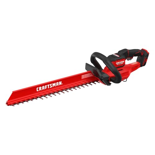 CRAFTSMAN V20 Brushless RP 22 in. Cordless Hedge Trimmer Lightweight Bush Trimmer with Hedge Sweep Attachment Up to 2X Power Longer Runtime Tool Only (CMCHT830B)
