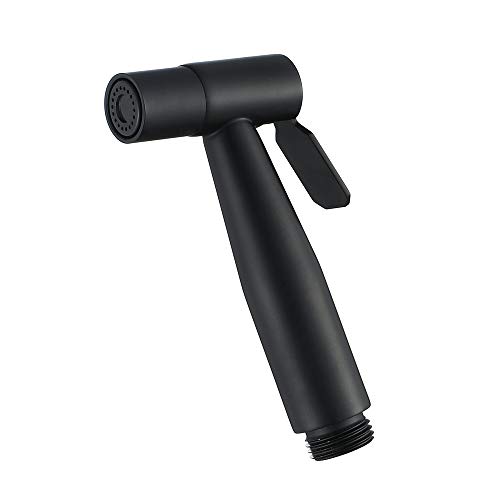 GKJHTED Cabezal rociador de bidé de Mano de Acero Inoxidable, Cabezal de Ducha de bidé portátil para Inodoro, Grifo de bidé de Ducha de baño Negro p