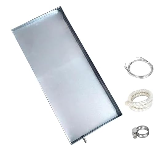 WAMJ AQDY Bandeja Condensados, Bandeja de Goteo de Metal Galvanizada con Kit de Montaje, para Aire Acondicionado de Ventana y Minisplit, Previene Fugas de Agua(92x42x3cm(36.2x16.5x1.2in))