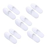 BESTYASH 5 Paare Leichte Baumwoll hausschuhe Atmungsaktive Hotelslipper für Damen und Herren Bequeme Gästepantoffeln für Reisen Spa Party Kurzzeitmiete Stilvoller Waffelstoff Zufallsdesign