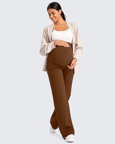  Fleece Lined Maternity Yoga Pants Winter Pregnancy Work Trousers - image 7