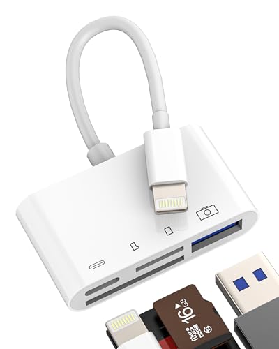 Adattatore lettore schede SD per Lightning4 in 1 OTG 3.0 cavo chiavetta per iPhone 14 pro max ricarica jack TF micro SD card reader fotocamera memoria trasferire dati per Apple telefono per iPad usb