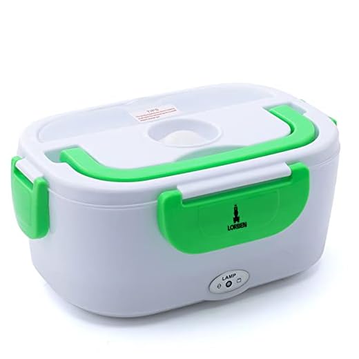 Marmita Elétrica Lancheira Aquecedor de Alimentos 110V 220V 12V Portátil Verde GT6010 Lorben